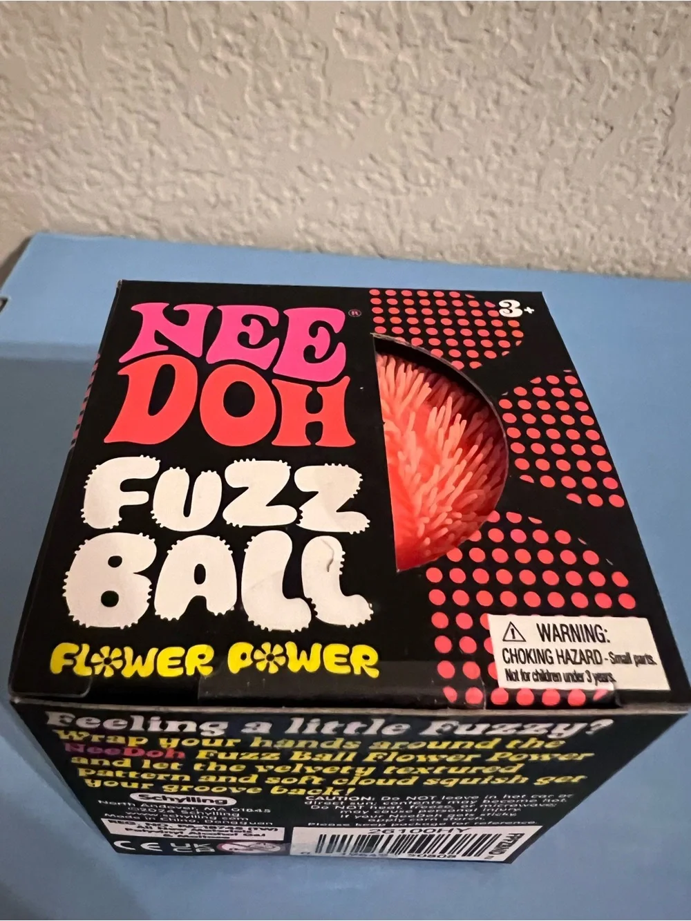 Authentic NeeDoh Fuzz Ball Flower Power - peachy orange color 🧡🧡🧡